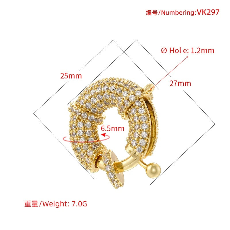 1PCS Luxury Jewellery Accessories Buckle Set with CZ Stones
