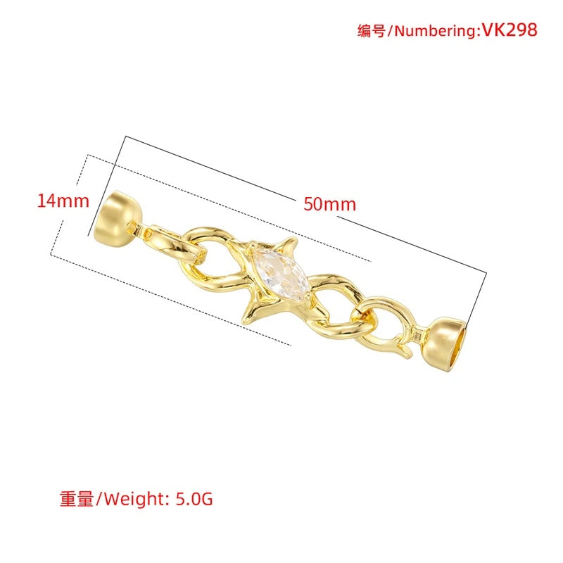 1PCS Luxury Jewellery Accessories Buckle Set with CZ Stones