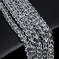 3 Strands 8mm 32‑Facet Earth Cut Glass Beads