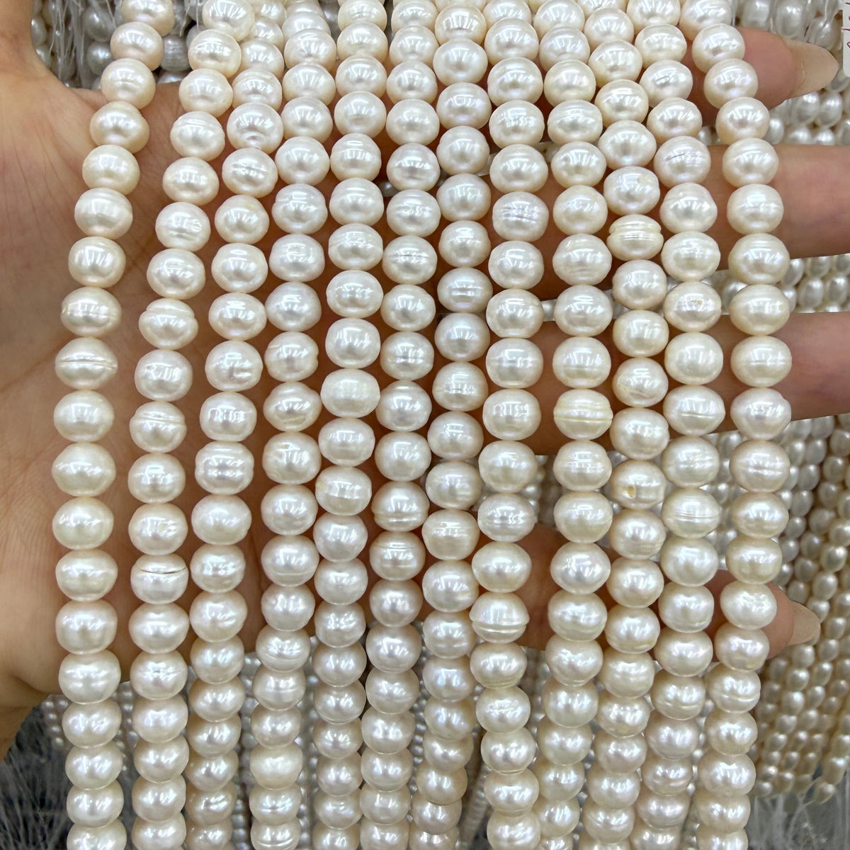 5x7mm Potato Natural Freshwater Pearl Beads