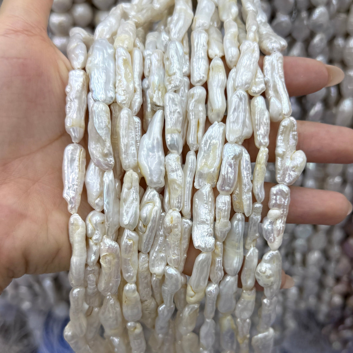 Baroque Freshwater Pearl Beads Pearl Long Biwa Beads