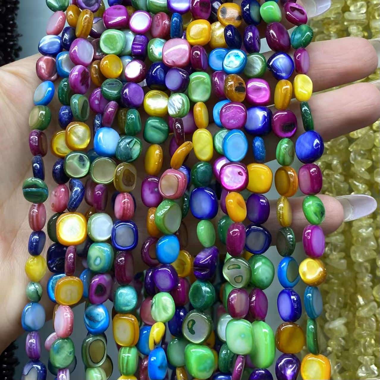 Nugget Smooth Beads 6-8mm Gemstone/Quartz/Jasper/Agate