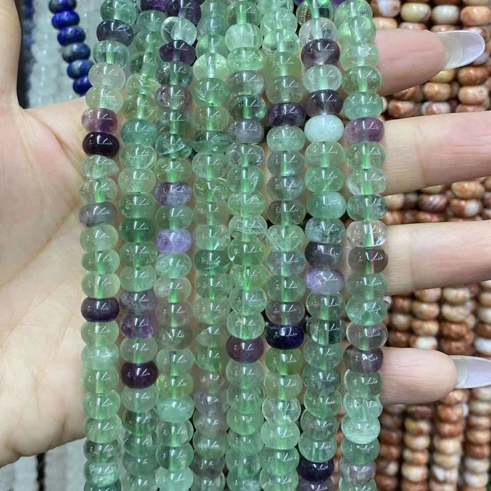 Smooth Rondelle Fluorite Beads