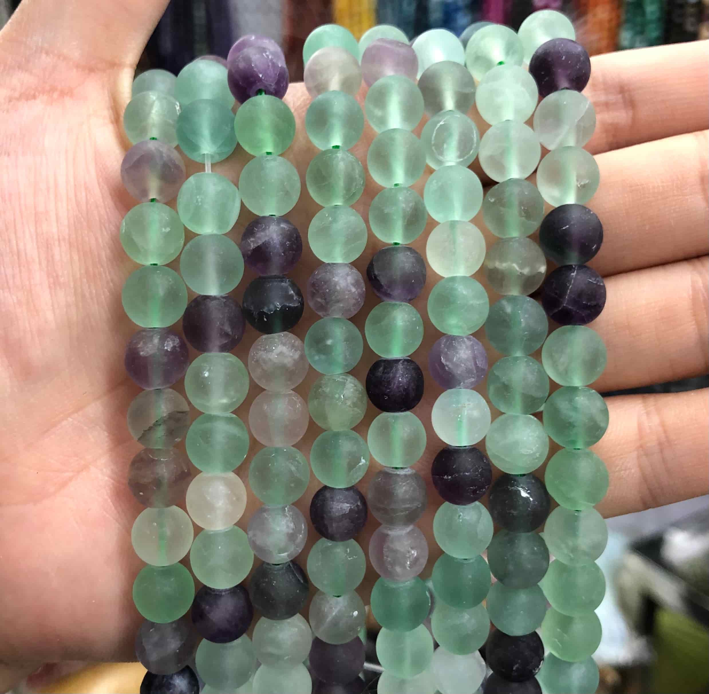 Round Matte Beads Crystal/Quartz/Jasper/Agate 4mm 6mm 8mm 10mm