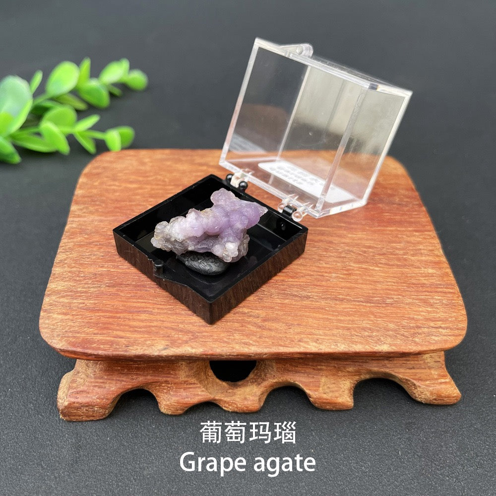 Micro Mineral Box Raw Crystal Gemstone Collection Box