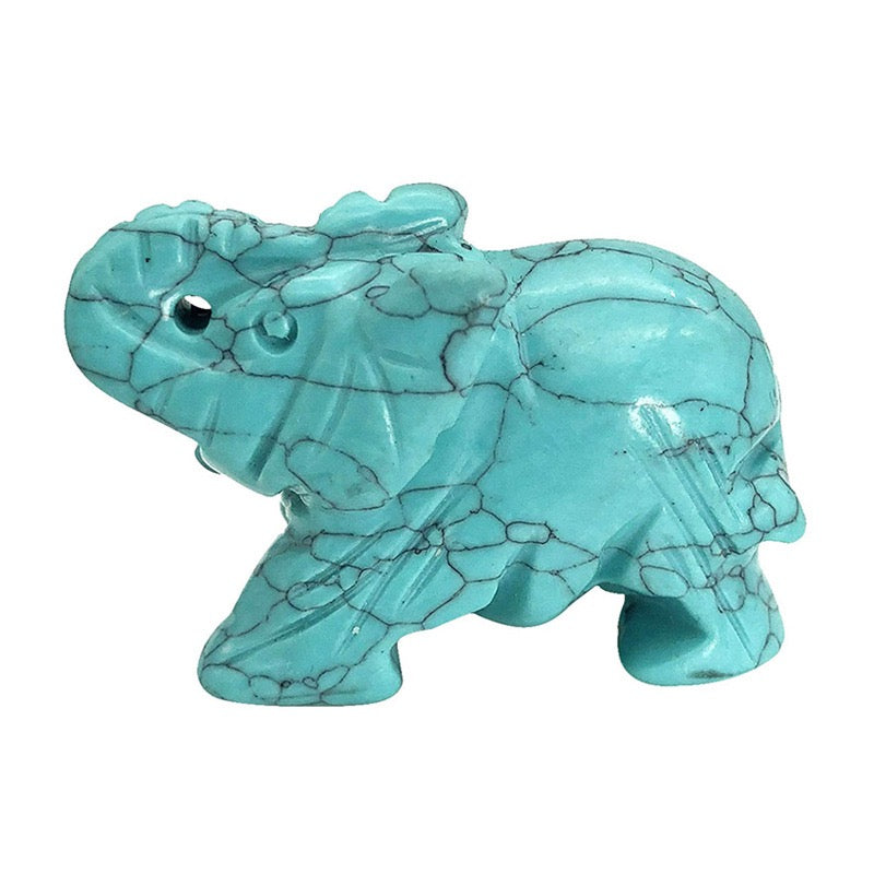 Elephant Figurine Hand Carved Animal Figurine