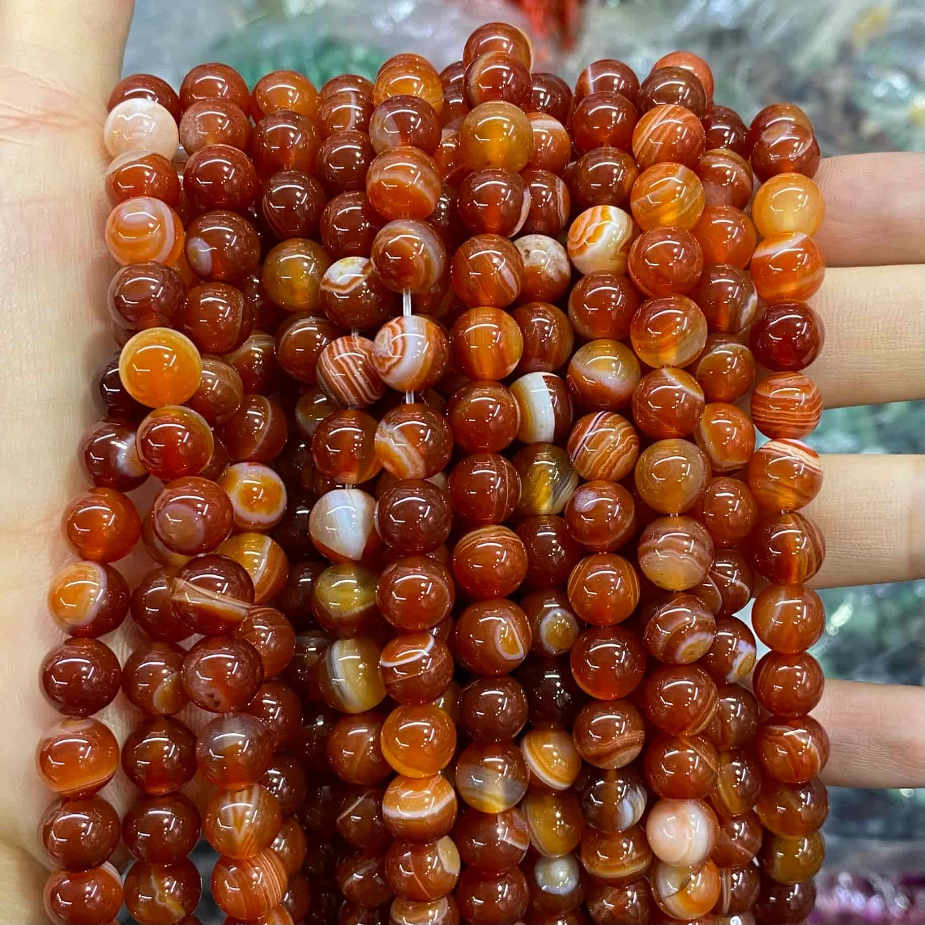 #1 Round Agate Beads 6mm/8mm/10mm/12mm