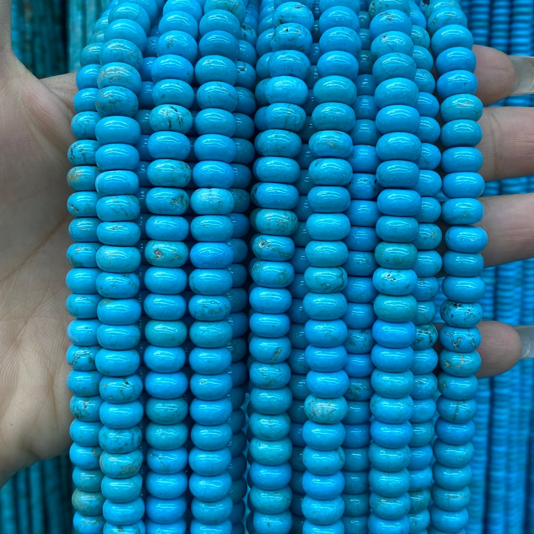 Turquoise Loose Beads Round Fcaeted Rice Rondelle Flat Oval Irregular Shape Beads