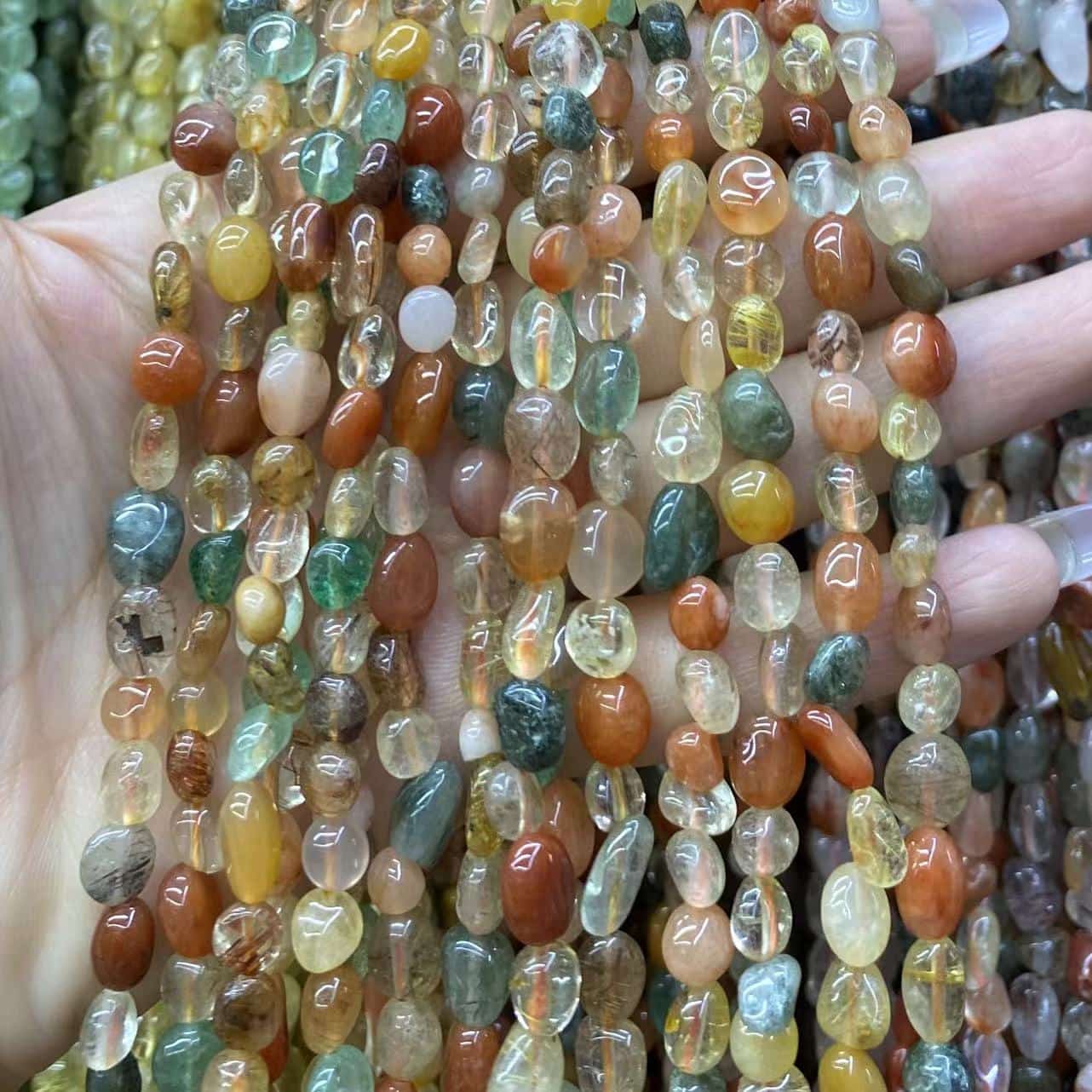 Nugget Smooth Beads 6-8mm Gemstone/Quartz/Jasper/Agate
