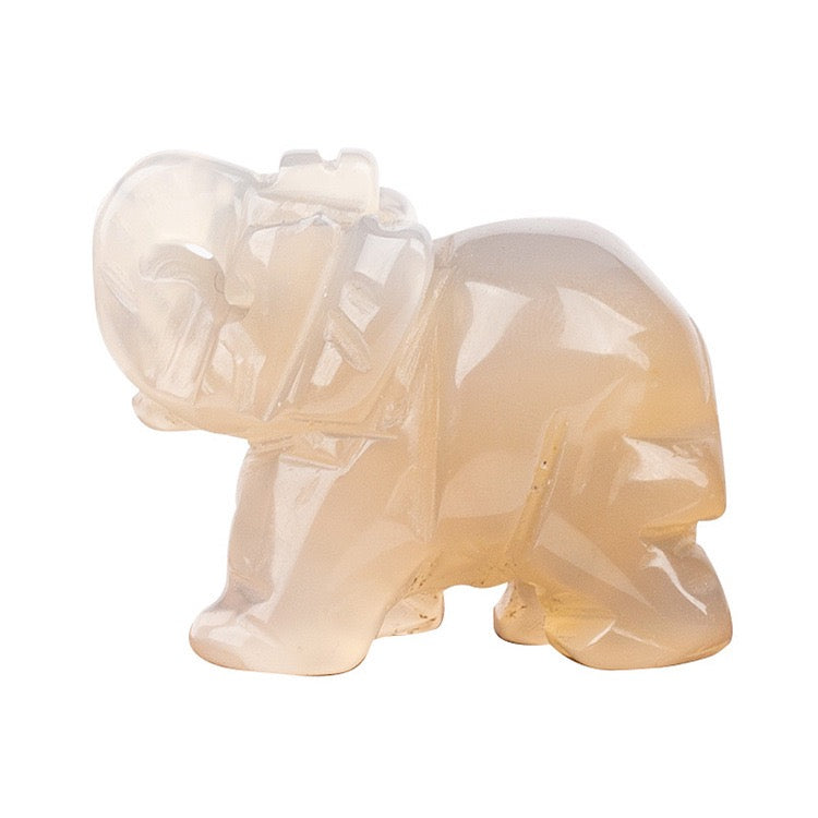 Elephant Figurine Hand Carved Animal Figurine