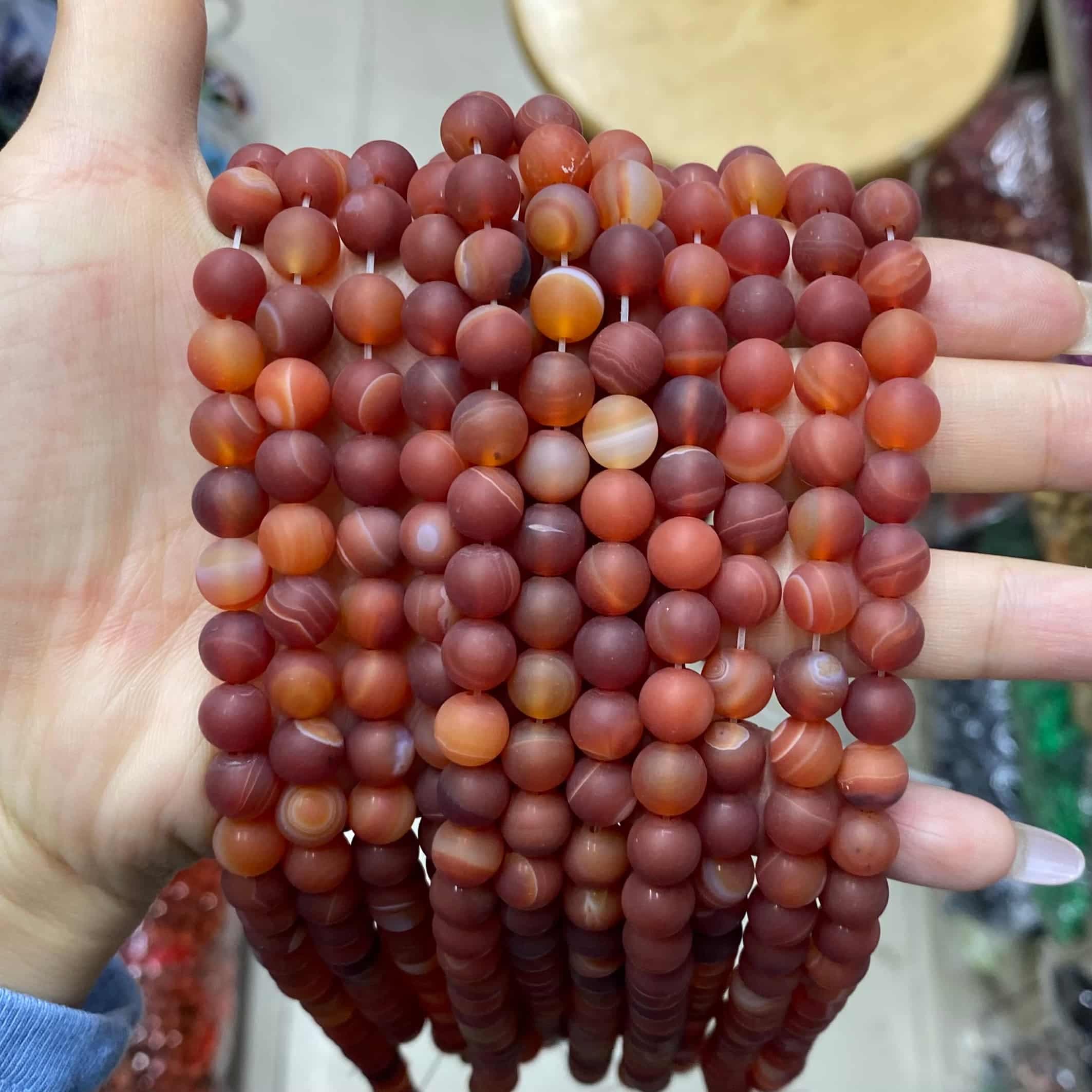 #1 Round Agate Beads 6mm/8mm/10mm/12mm