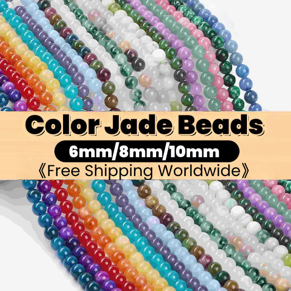 $1.99-8mm Color Jade Beads Round Smooth/Faceted Beads