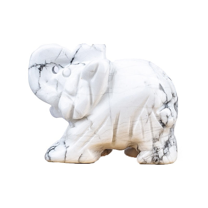 Elephant Figurine Hand Carved Animal Figurine