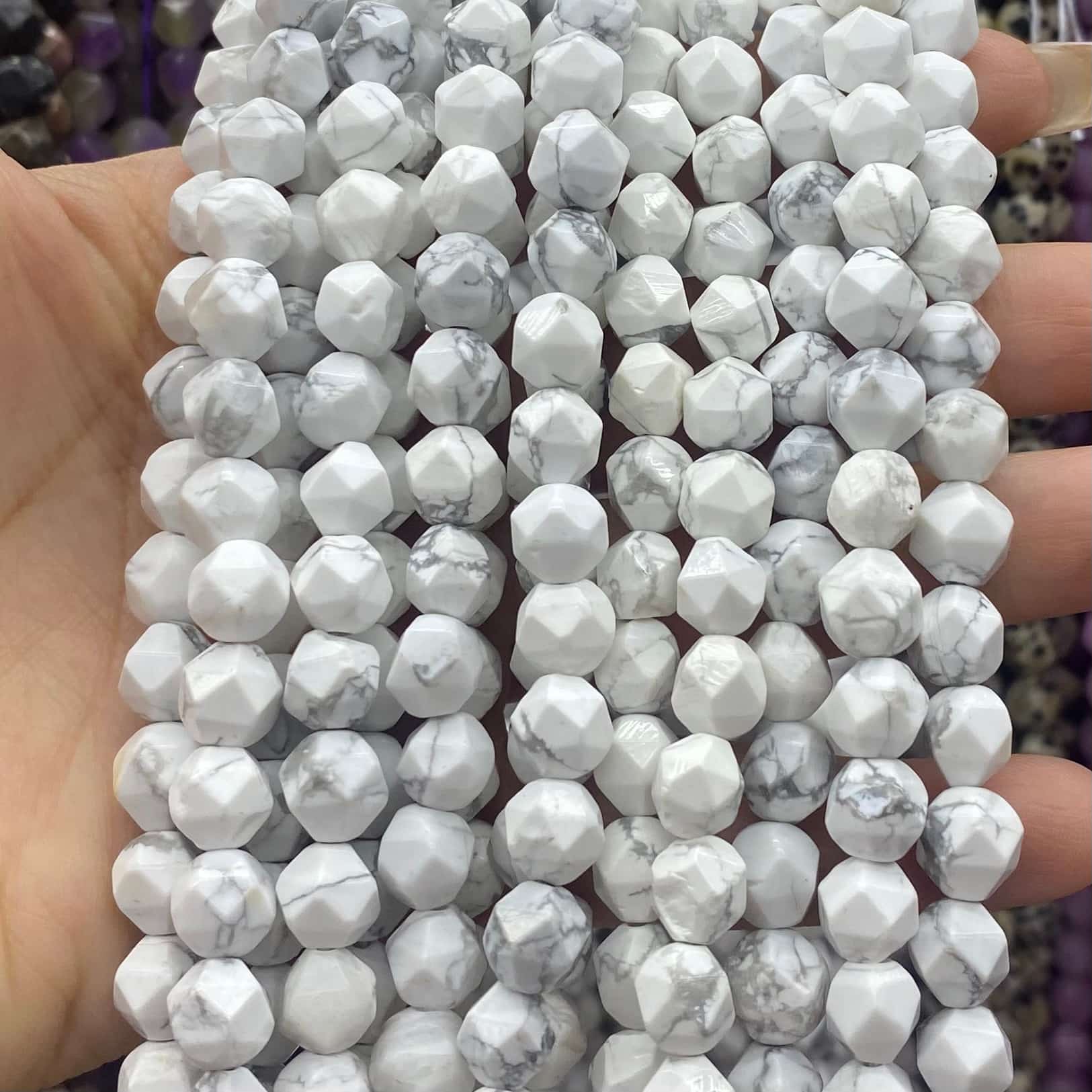 Diamond Faceted Beads 6mm/8mm/10mm Quartz/Jasper/Agate/Crystal