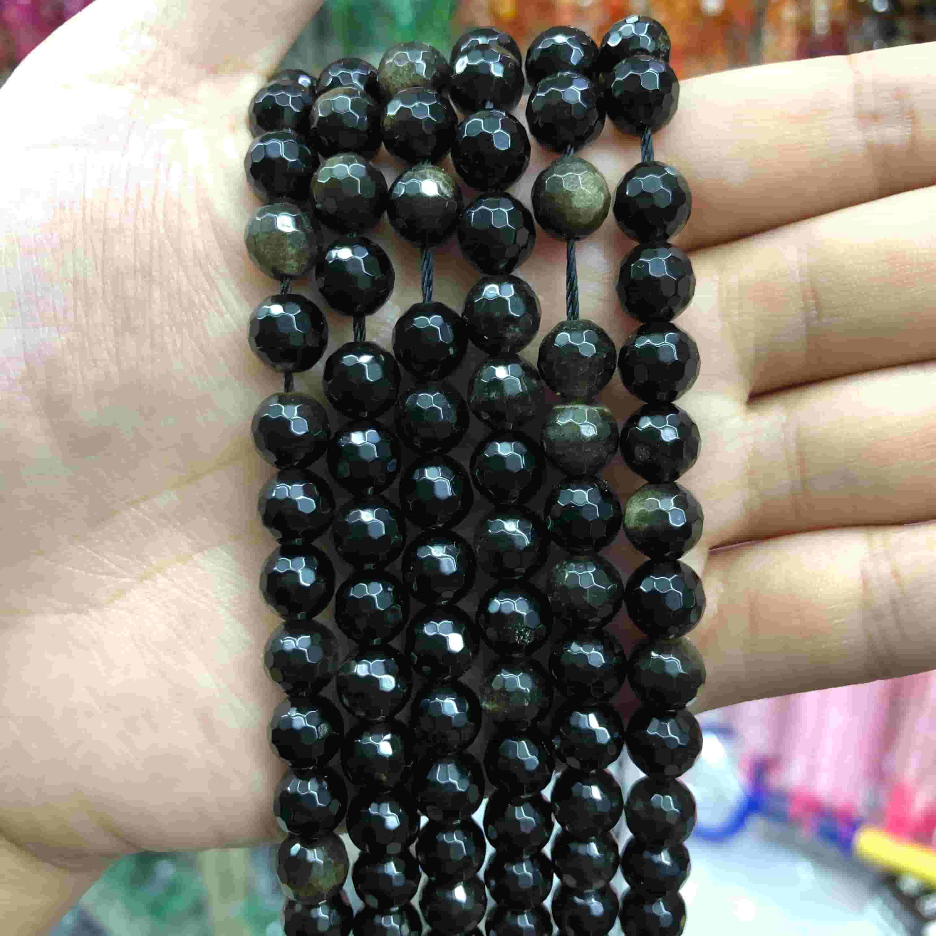 Round Faceted Beads Crystal/Quartz/Jasper/Agate 6mm 8mm 10mm