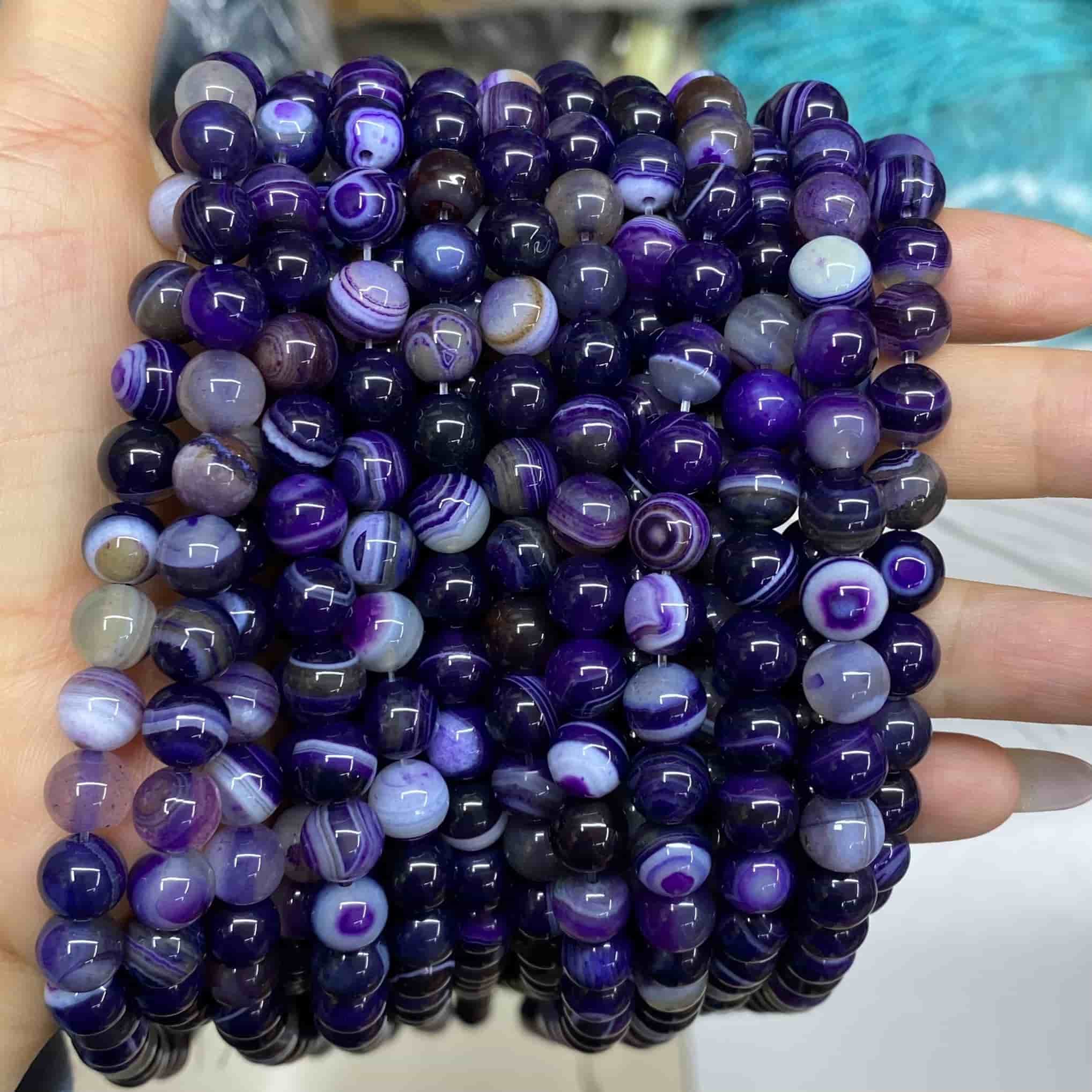 #1 Round Agate Beads 6mm/8mm/10mm/12mm