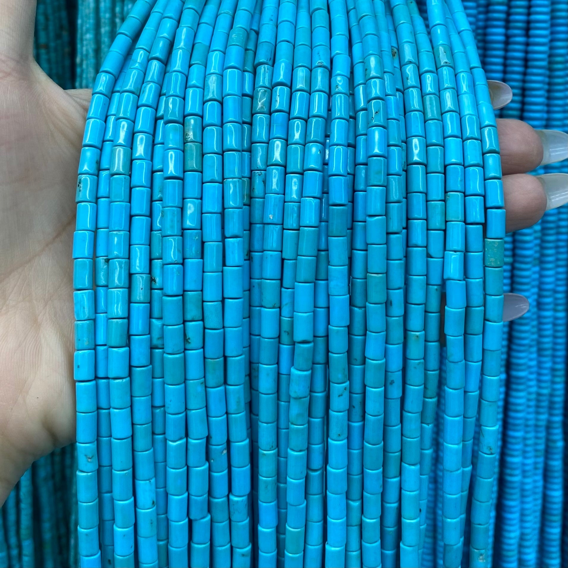 Turquoise Loose Beads Round Fcaeted Rice Rondelle Flat Oval Irregular Shape Beads