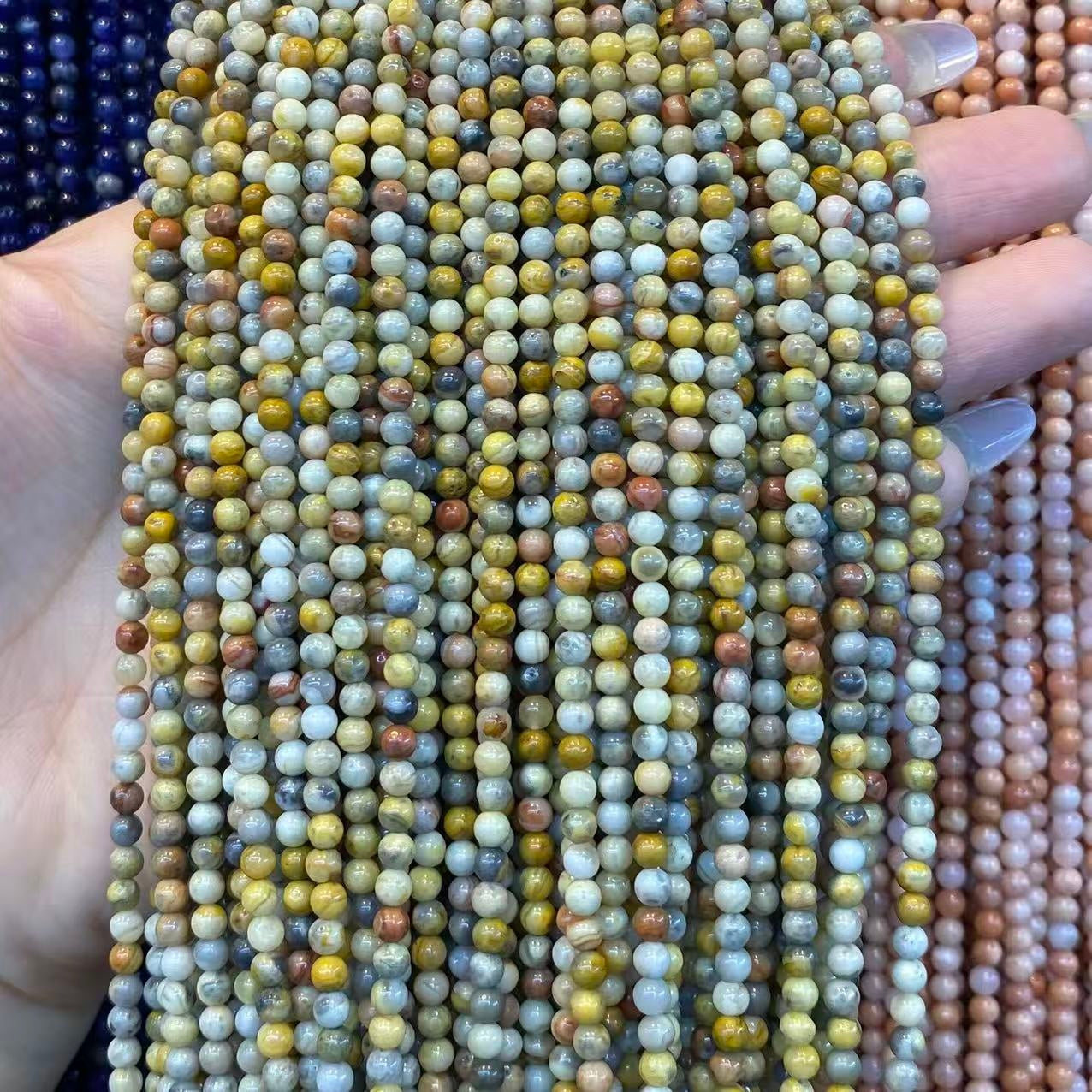 Tiny Round Smooth Beads Gemstone/Quartz/Jasper/Agate 2mm 3mm 4mm