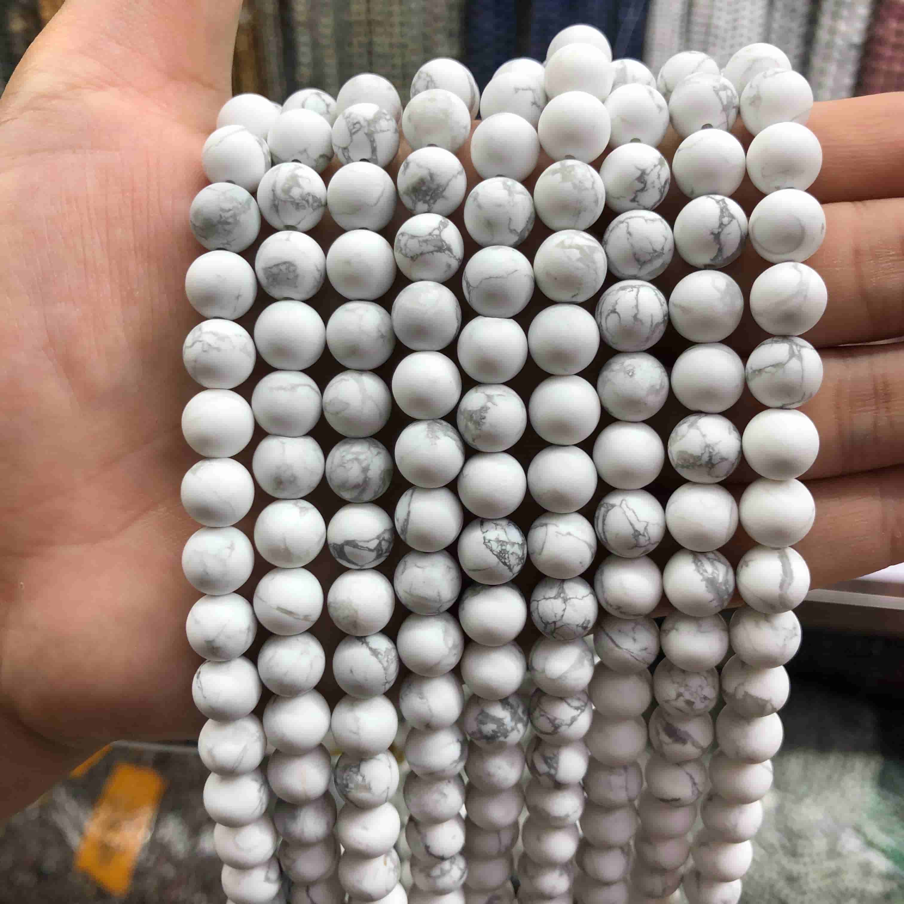 Round Matte Beads Crystal/Quartz/Jasper/Agate 4mm 6mm 8mm 10mm