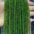 Diopside Tiny Faceted Round Beads 2mm 3mm 4mm