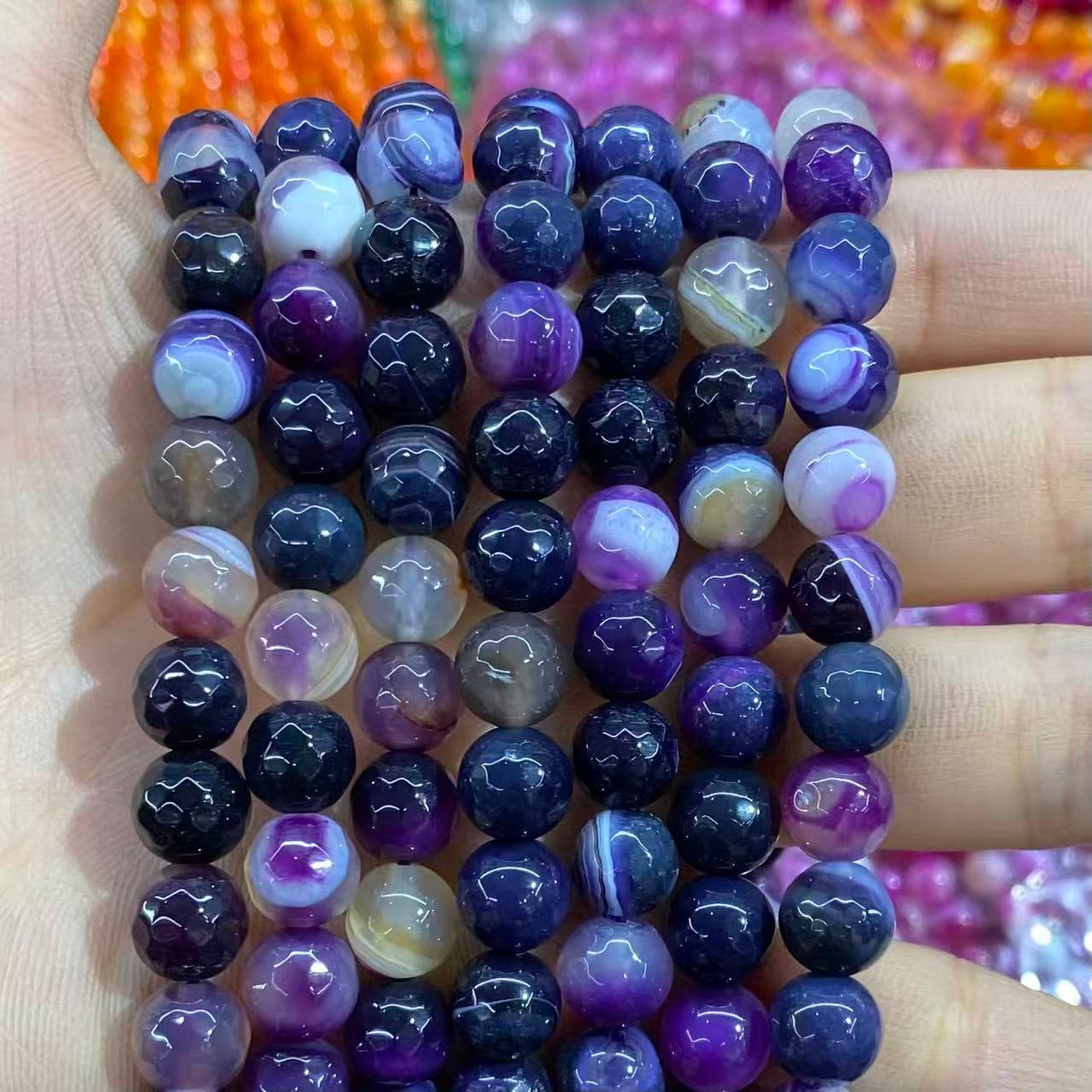 #1 Round Agate Beads 6mm/8mm/10mm/12mm