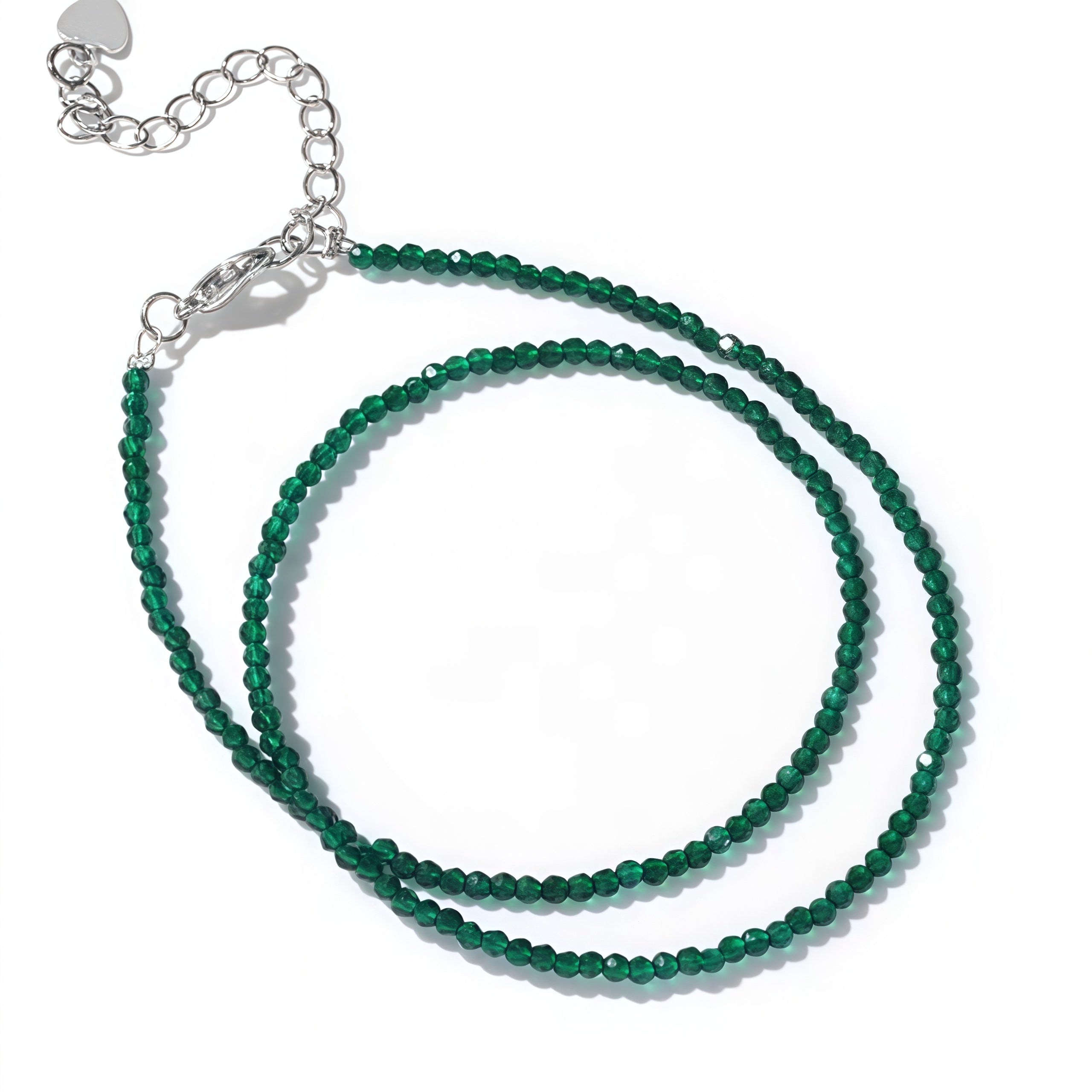 2mm Shining Beads Stone Necklace Choker Jewelry