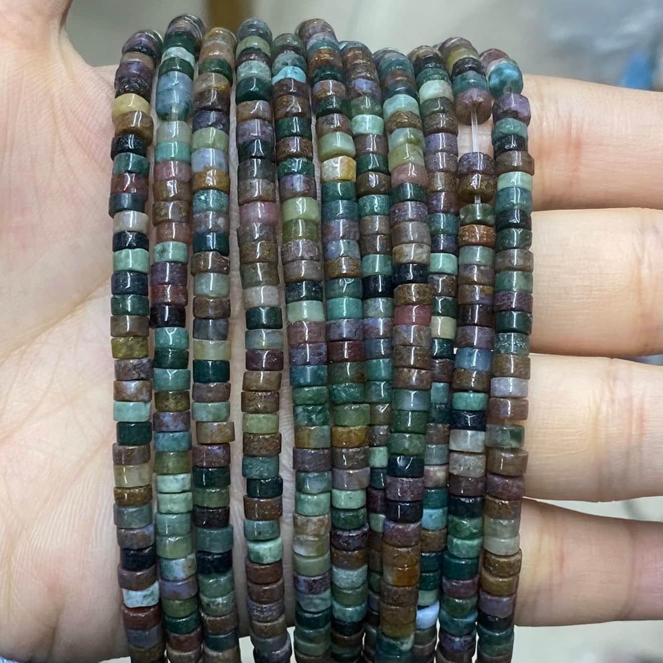 Heishi Rondelle Beads 2x4mm Quartz/Jasper/Agate/Crystal