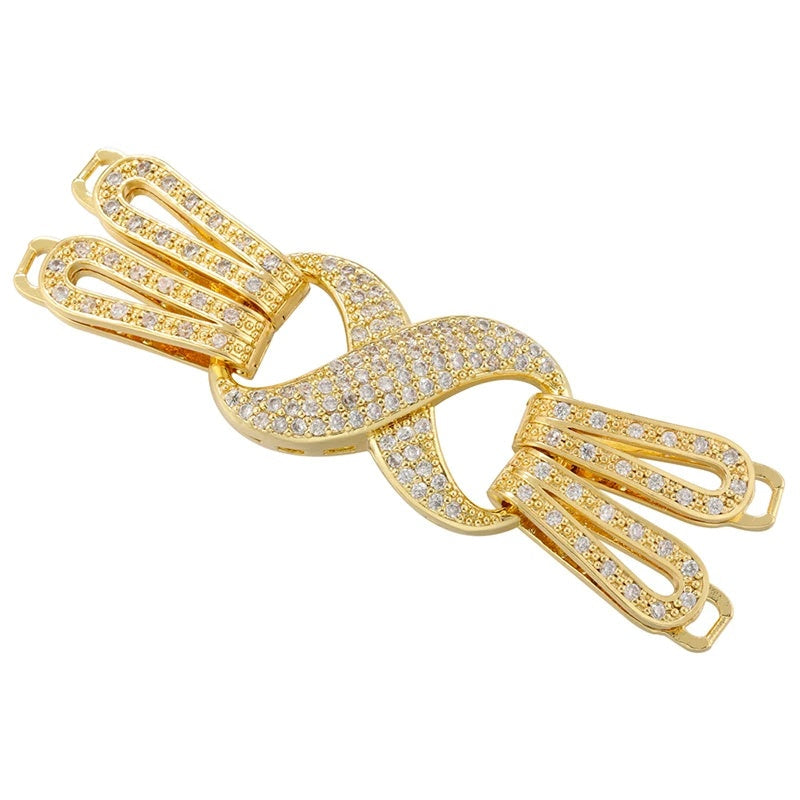 1 Pcs Hooks Accesories Supplies Brass Cubic Zirconia Connectors