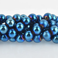 Round Blue Color Non-Magnetic Hematite Bead