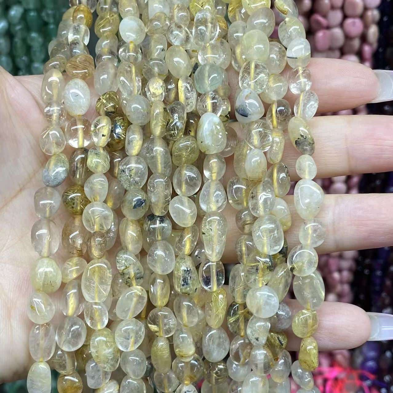 Nugget Smooth Beads 6-8mm Gemstone/Quartz/Jasper/Agate