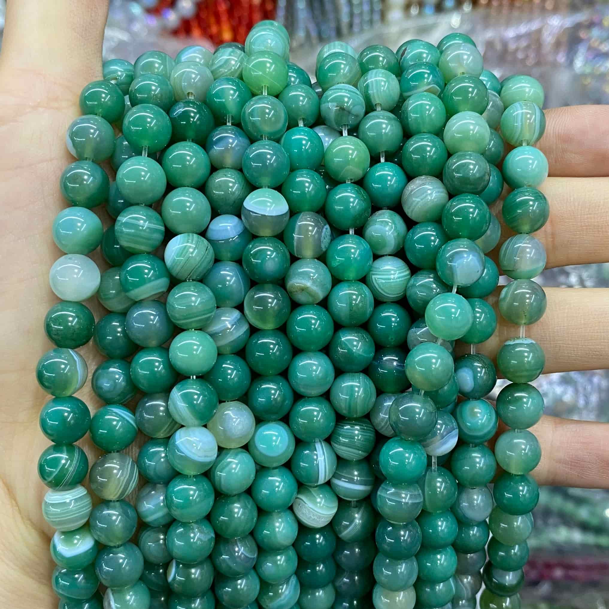 #1 Round Agate Beads 6mm/8mm/10mm/12mm