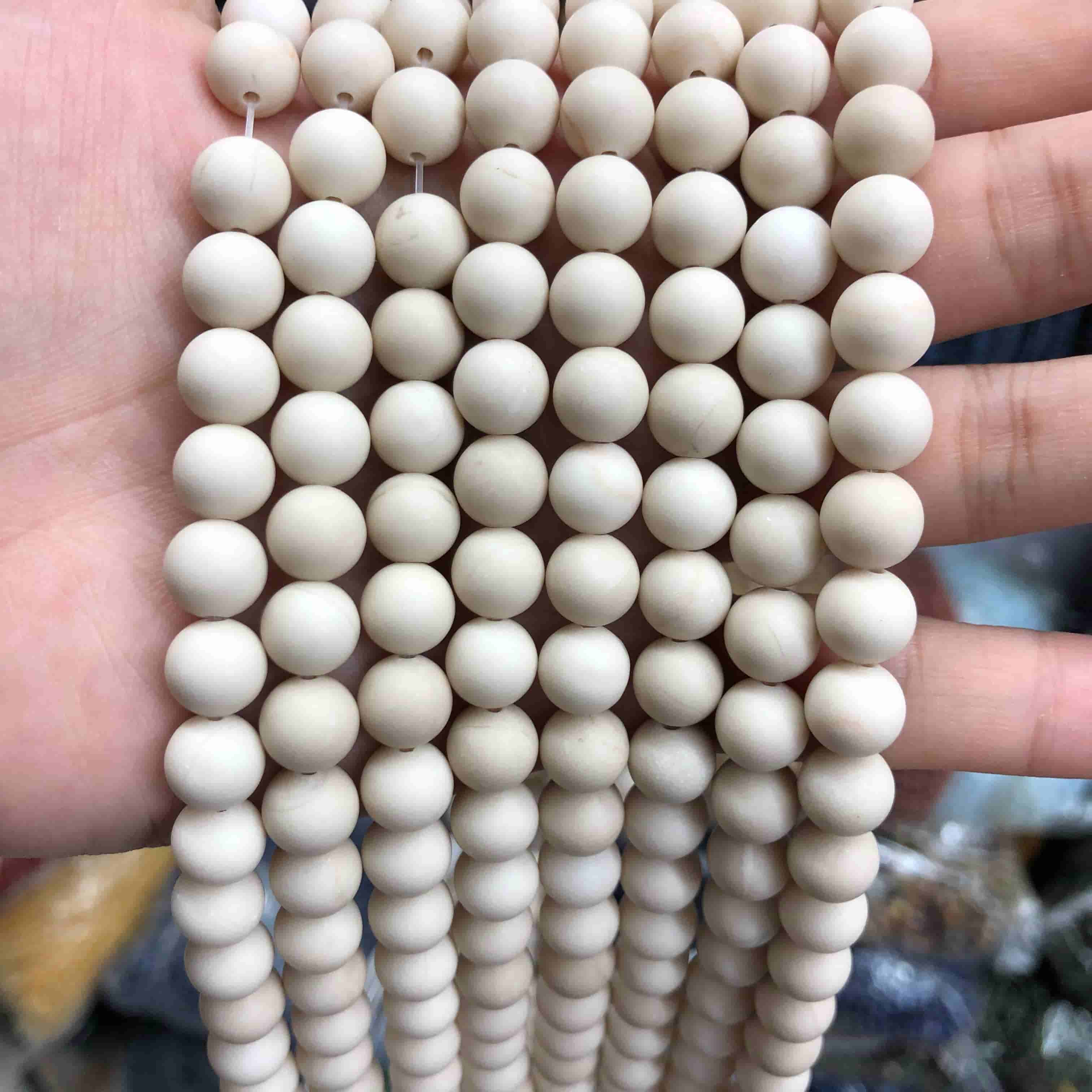 Round Matte Beads Crystal/Quartz/Jasper/Agate 4mm 6mm 8mm 10mm