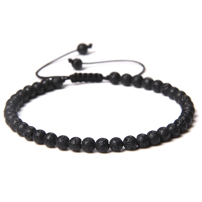 Beads Bracelet Adjustable Rope String Braided Bracelets 4mm 6mm 8mm