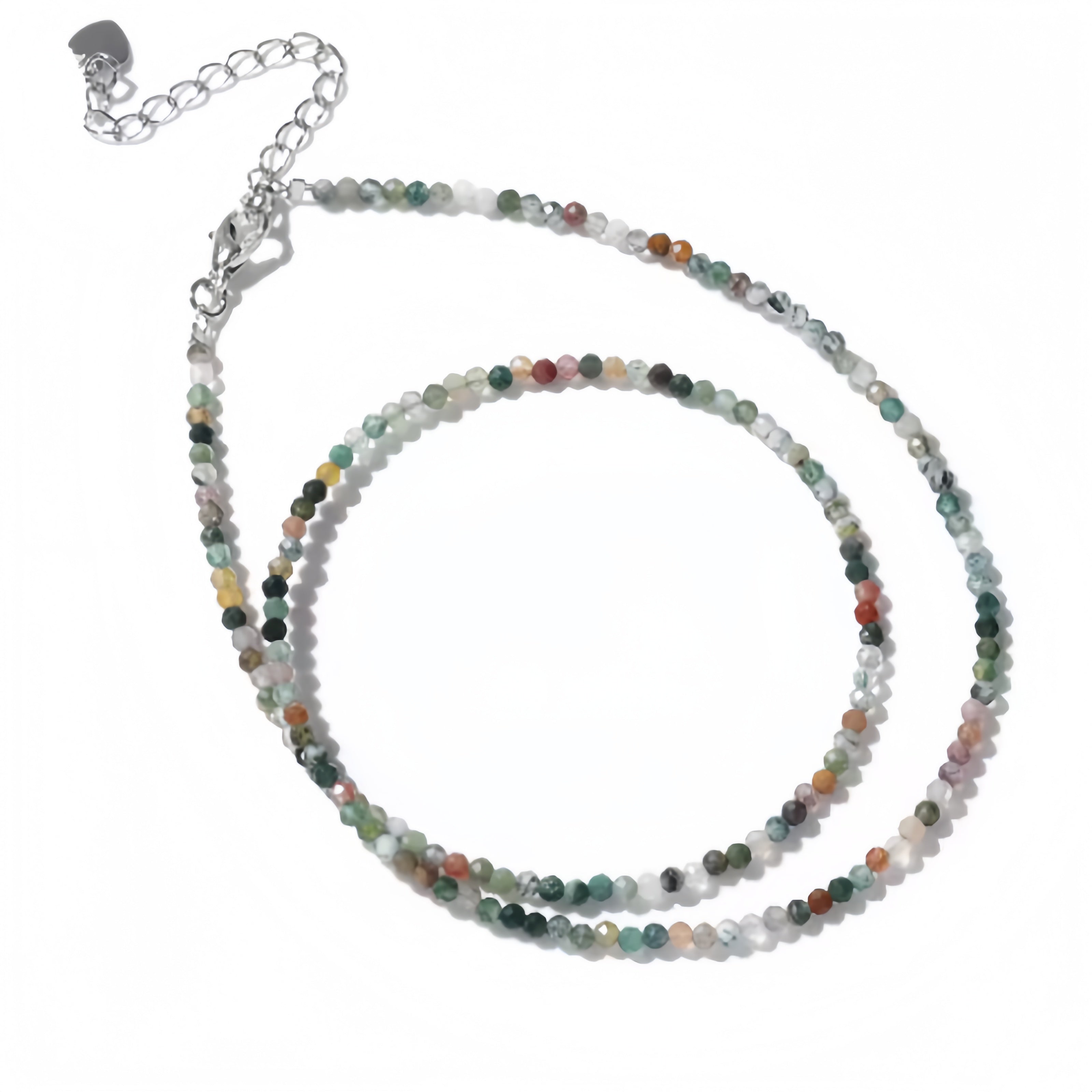 2mm Shining Beads Stone Necklace Choker Jewelry