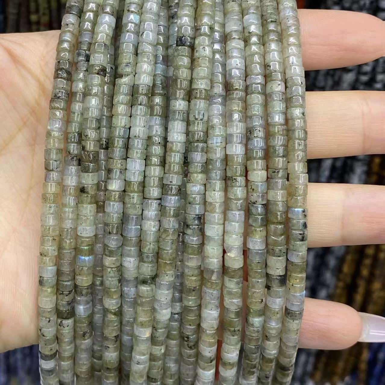 Heishi Rondelle Beads 2x4mm Quartz/Jasper/Agate/Crystal