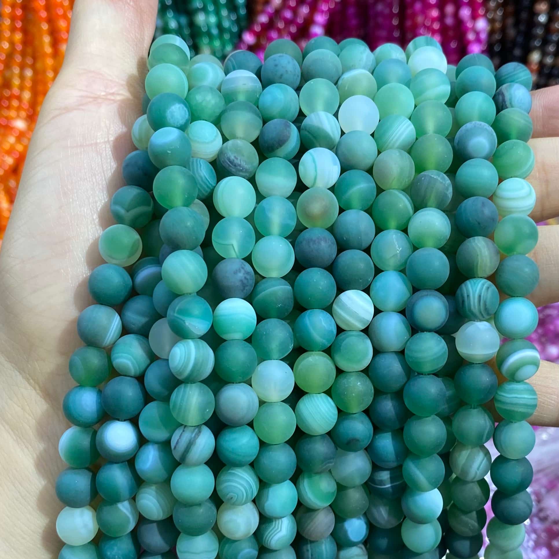 #1 Round Agate Beads 6mm/8mm/10mm/12mm
