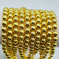 Round Gold Color Non-Magnetic Hematite Beads