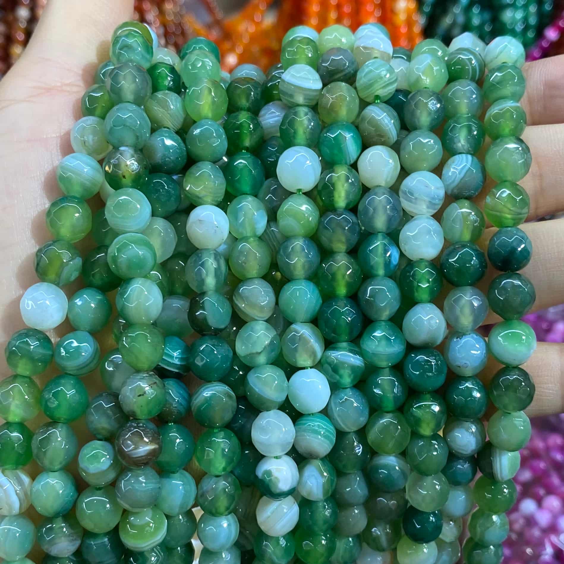 #1 Round Agate Beads 6mm/8mm/10mm/12mm