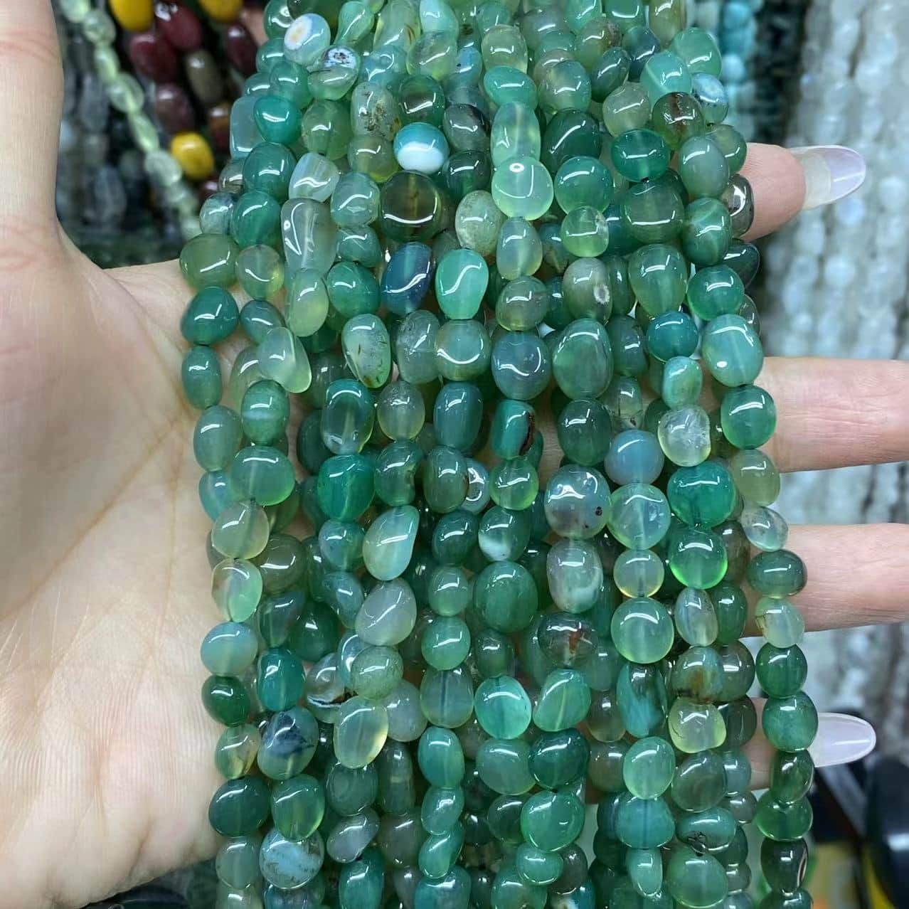 Nugget Smooth Beads 6-8mm Gemstone/Quartz/Jasper/Agate