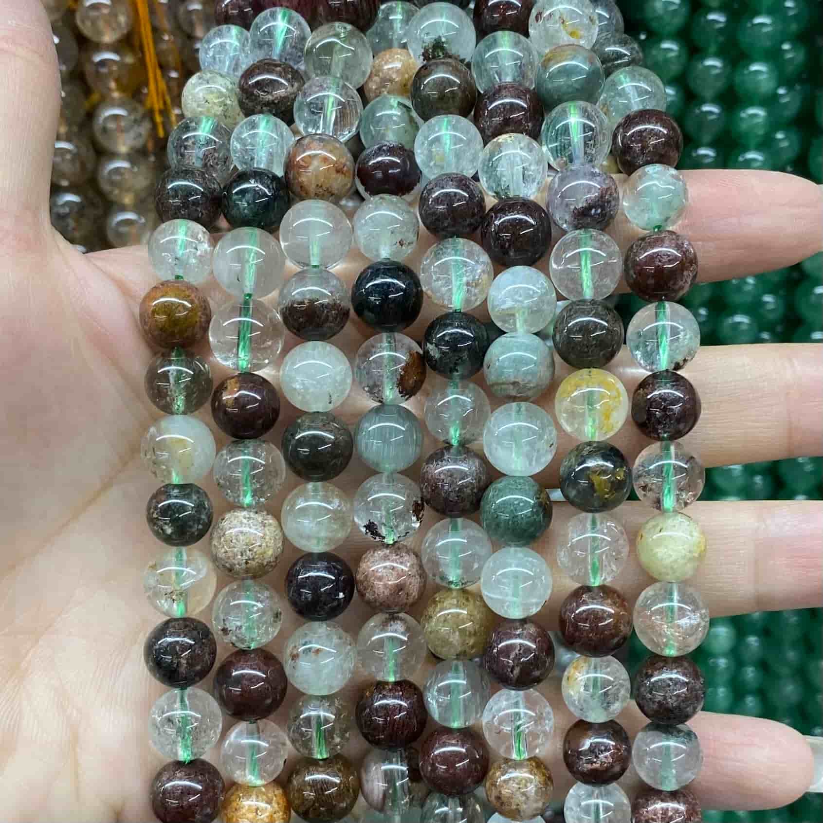 High-Quality Gemstone & Crystal Round Smooth Beads 4mm 6mm 8mm 10mm