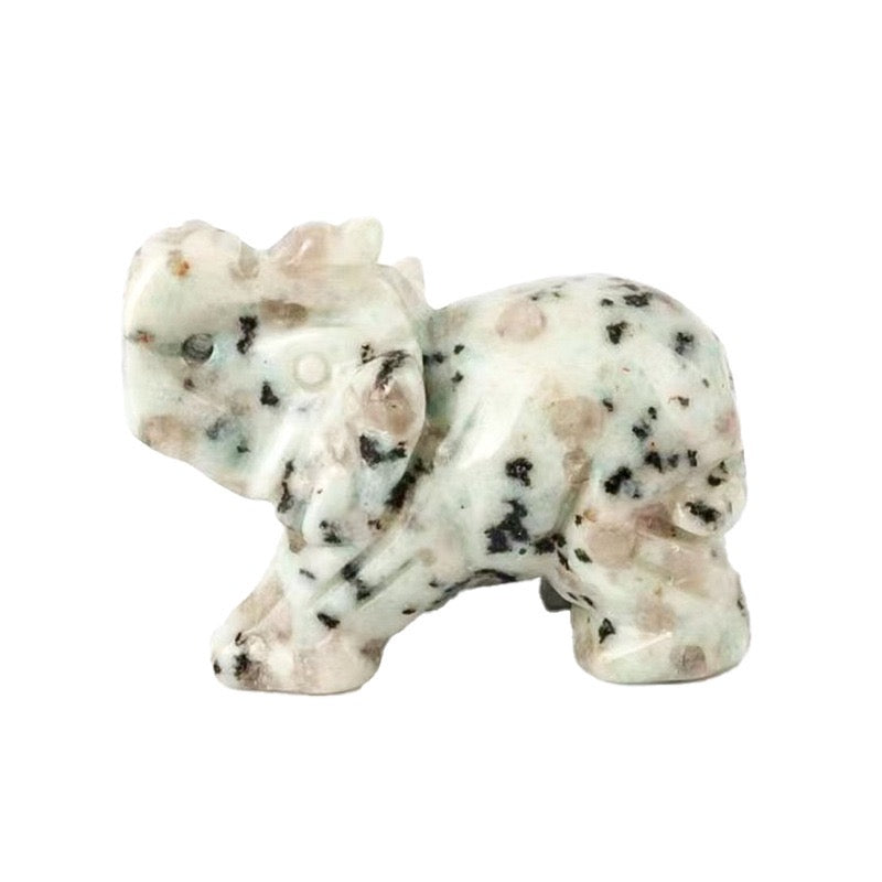 Elephant Figurine Hand Carved Animal Figurine