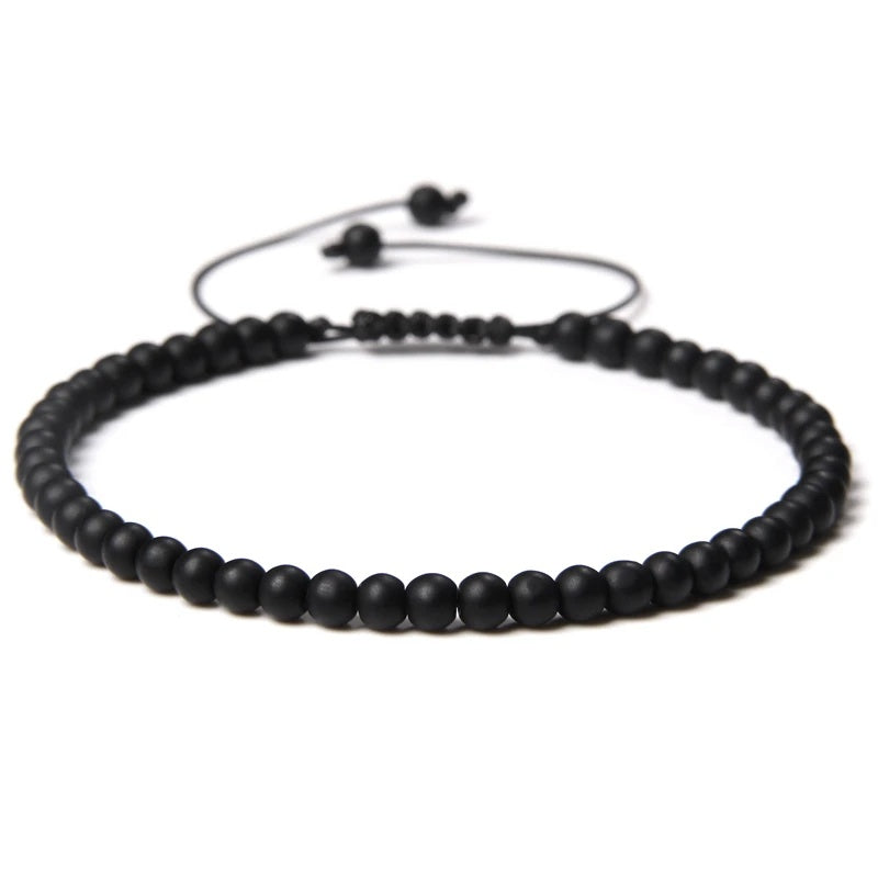 Beads Bracelet Adjustable Rope String Braided Bracelets 4mm 6mm 8mm