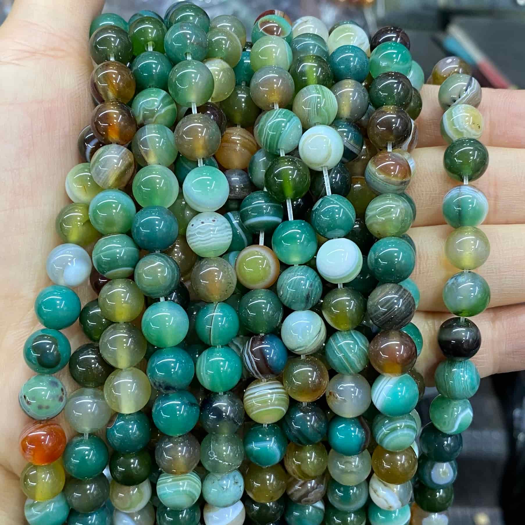 #1 Round Agate Beads 6mm/8mm/10mm/12mm