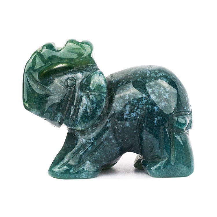 Elephant Figurine Hand Carved Animal Figurine