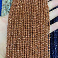 2mm 3mm 4mm Faceted Round Sandstone Beads