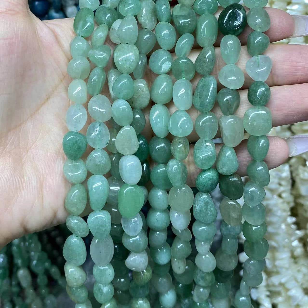 Nugget Smooth Beads 6-8mm Gemstone/Quartz/Jasper/Agate