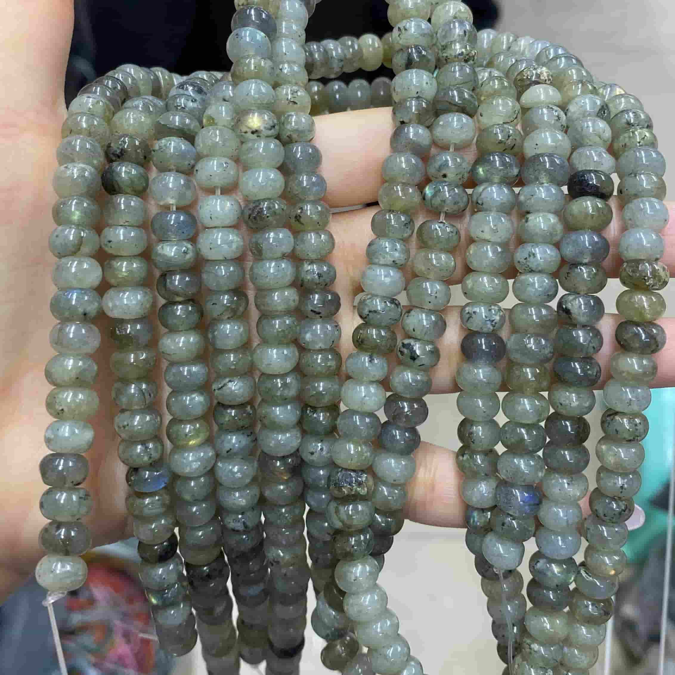 Round Rondelle Beads 2x4mm 4x6mm 5x8mm Quartz/Jasper/Agate