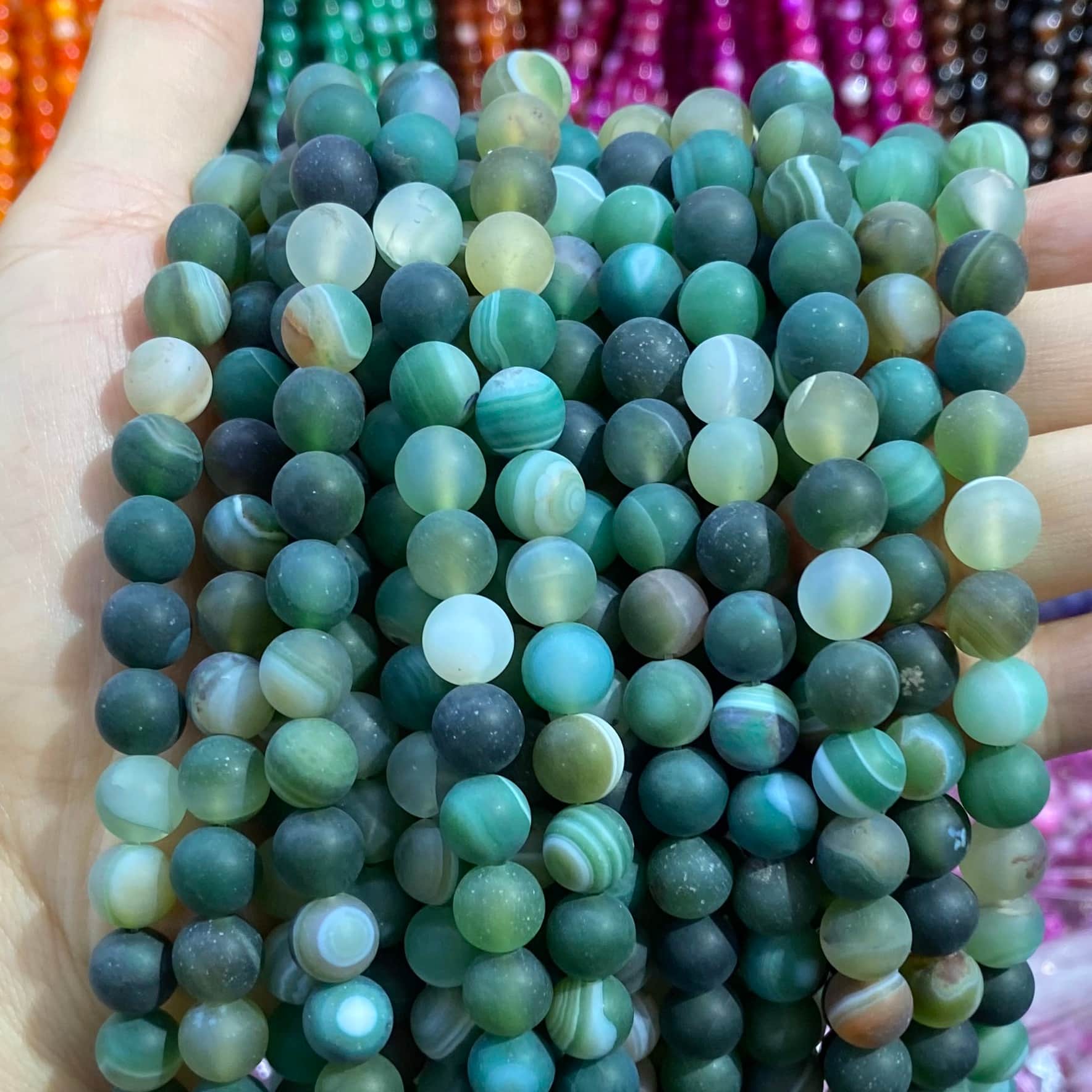 #1 Round Agate Beads 6mm/8mm/10mm/12mm