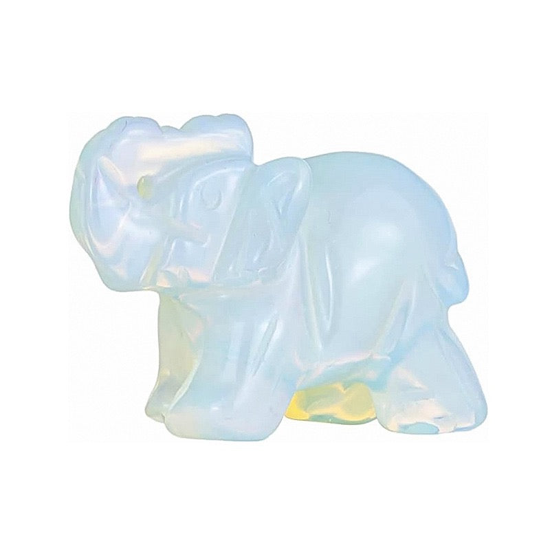 Elephant Figurine Hand Carved Animal Figurine