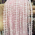 Coin Shape Rose Quartz Beads